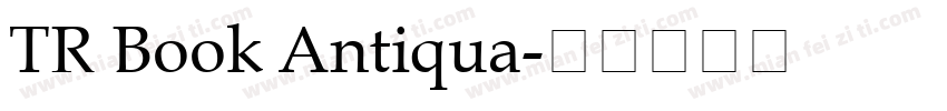 TR Book Antiqua字体转换